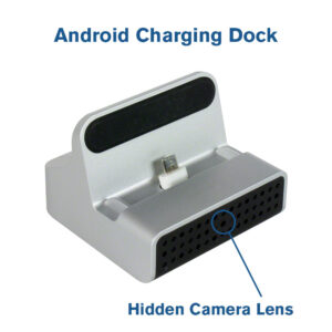 PHONE CHARGING DOCK WITH SPY CAMERA